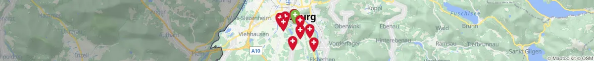 Kartenansicht für Apotheken-Notdienste in der Nähe von Gneis (Salzburg (Stadt), Salzburg)